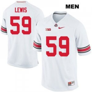 Men's NCAA Ohio State Buckeyes Tyquan Lewis #59 College Stitched Authentic Nike White Football Jersey IP20E36UU